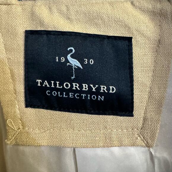 NWT TailorByrd Collection Men’s Linen-Blend Sport Coat Blazer Beige  Size 40R - Picture 7 of 12